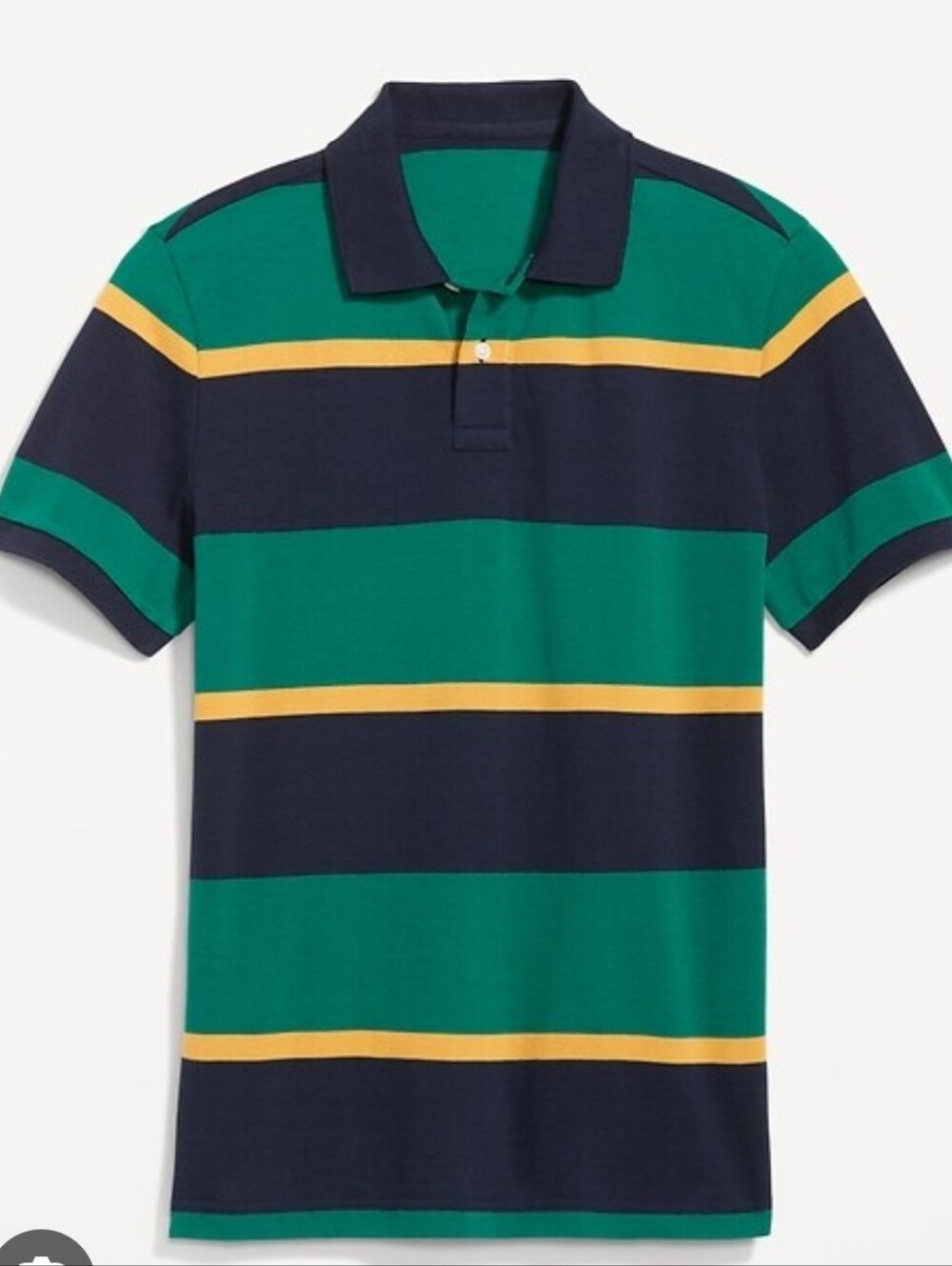 Old Navy Navy and Green Polo Shirt